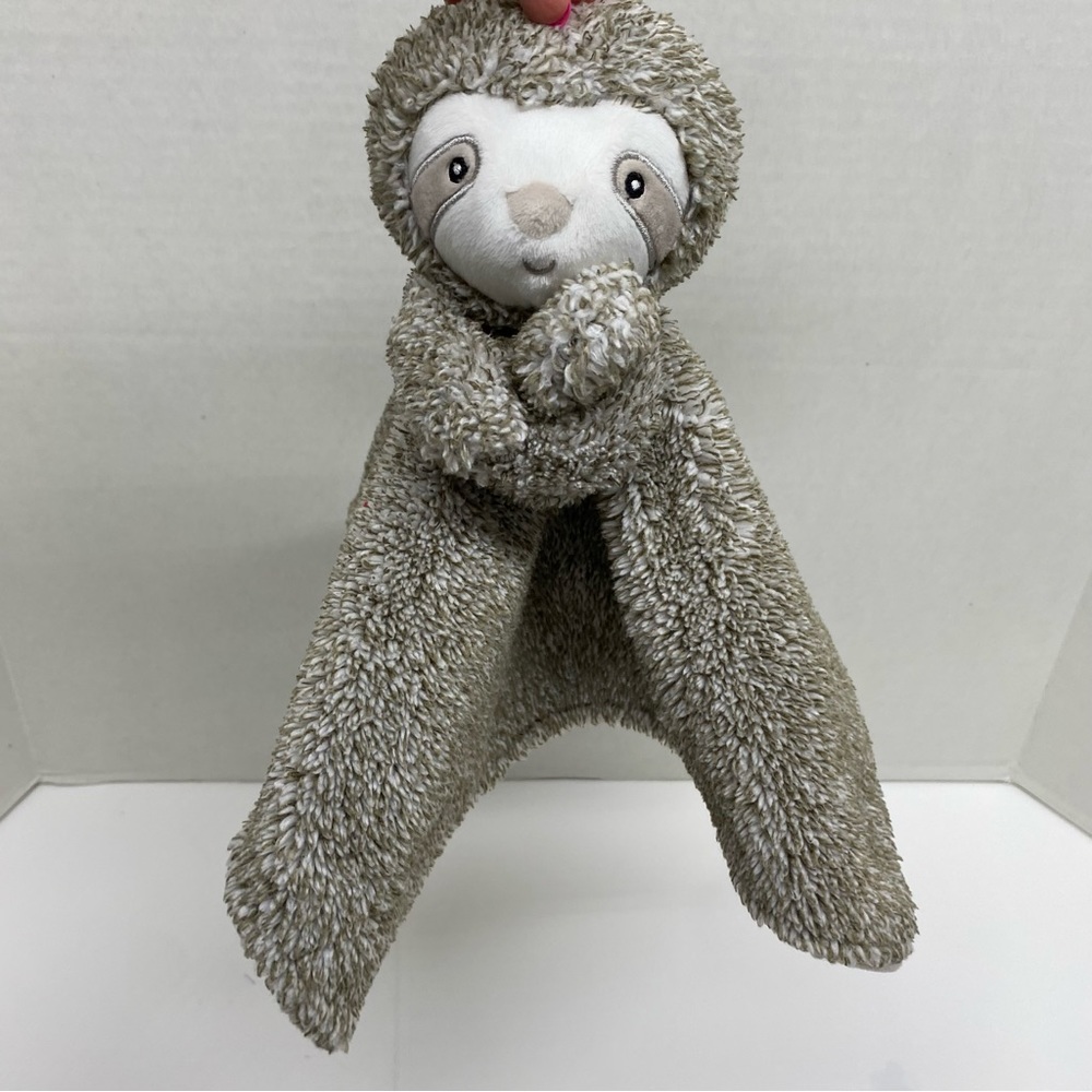 Sloth Lovey Security Blanket Carters Baby Toy Plush Velour Brown Beige Gray Cozy